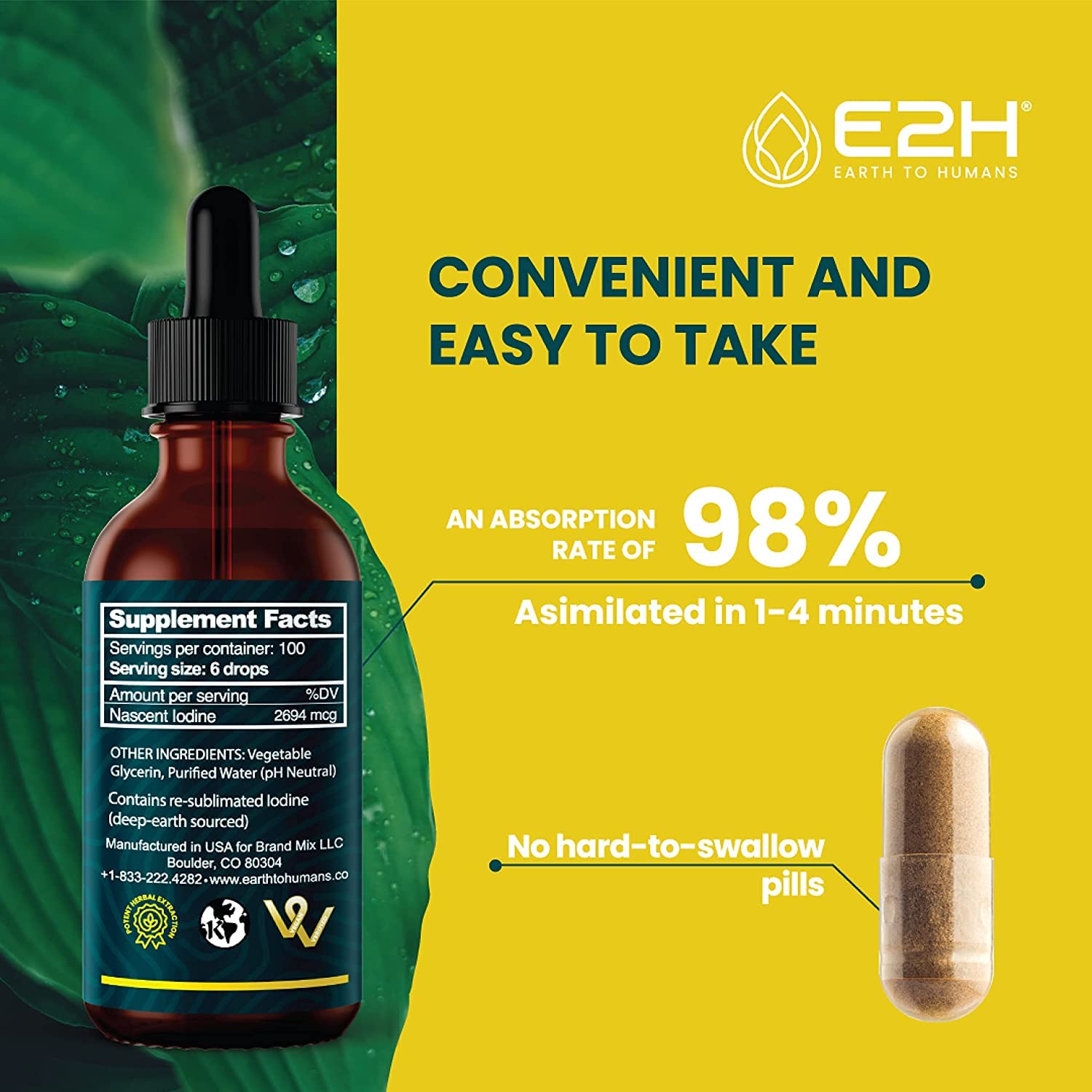 Stirring E2H iodine into a shake for subtle energy lift.