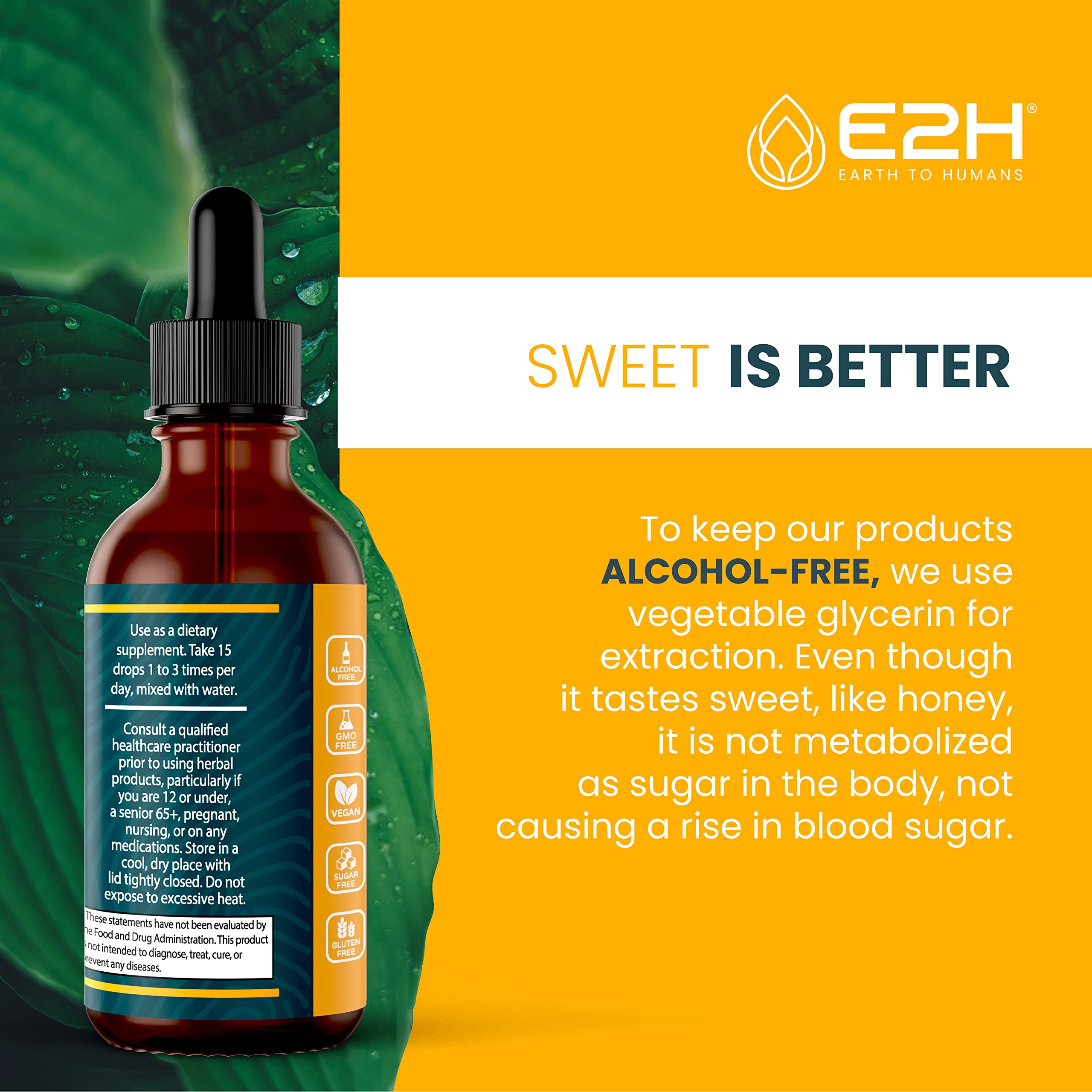 E2H D3 & K2 shows zero-calorie, sugar-free formulation.