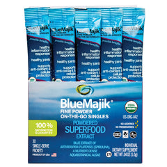 E3LIVE Blue Majik on-the-go single-packaging offers portable convenience for daily wellness rituals.