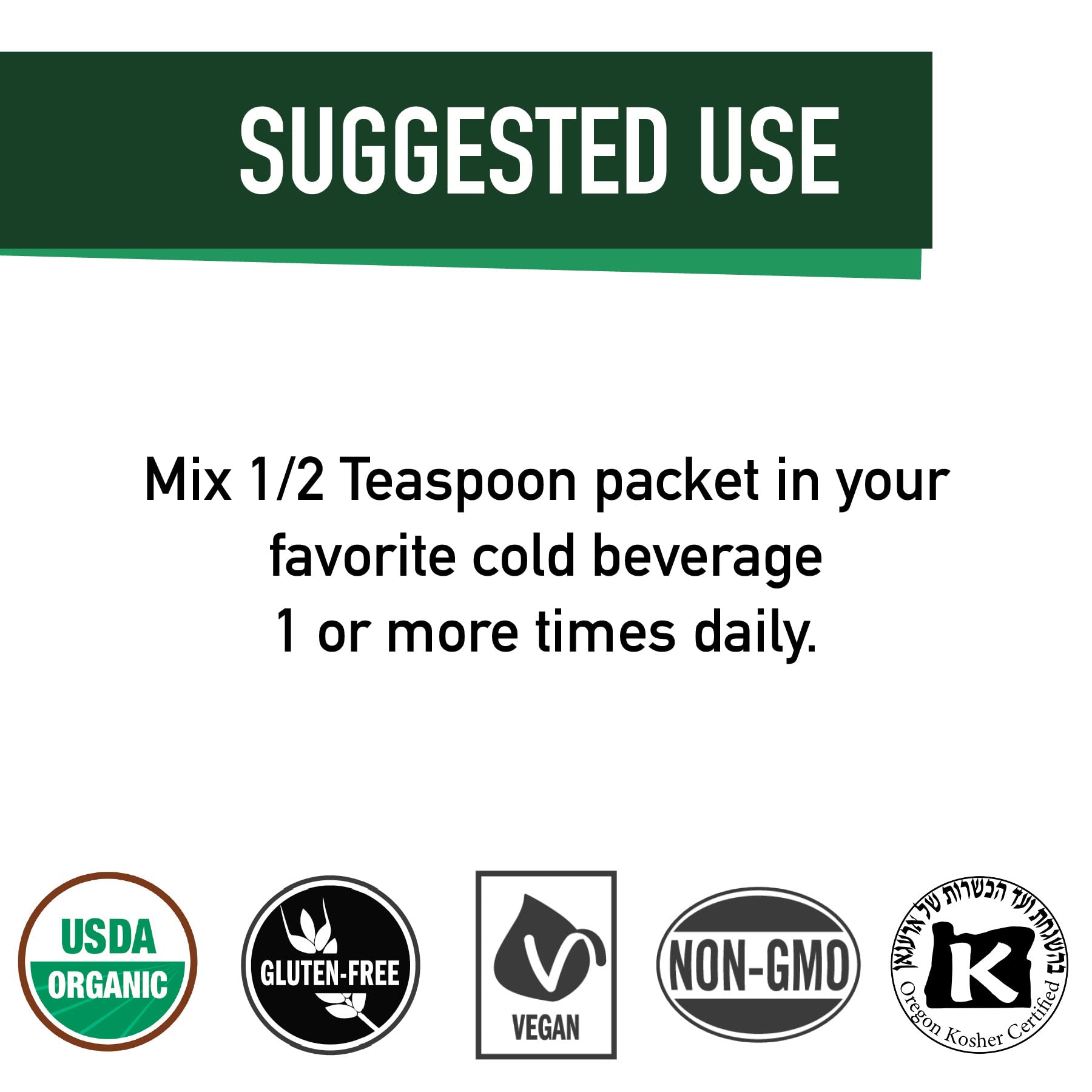 E3LIVE BrainOn single-serve pouch close-up highlighting easy daily dose for focus.