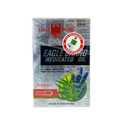 Eagle Brand medicated oil applied to skin for targeted massage.