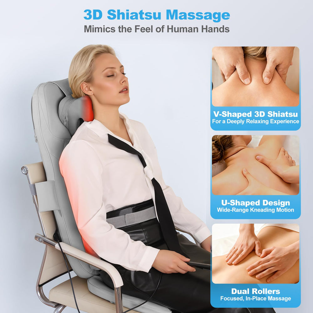 Eagye interchangeable heads offer firm or broad kneading.