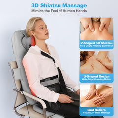 Eagye interchangeable heads offer firm or broad kneading.