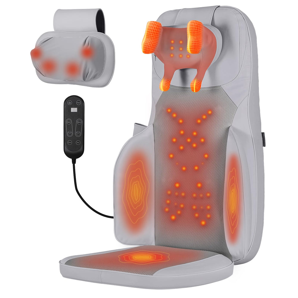 Eagye Shiatsu neck and back massager with 3D kneading for targeted relief.