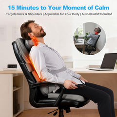 Eagye Shiatsu massager auto-shutoff protects during relaxation sessions.
