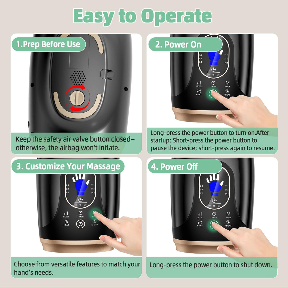 Ealken Hand Massager portable design supports desk, home, and travel use