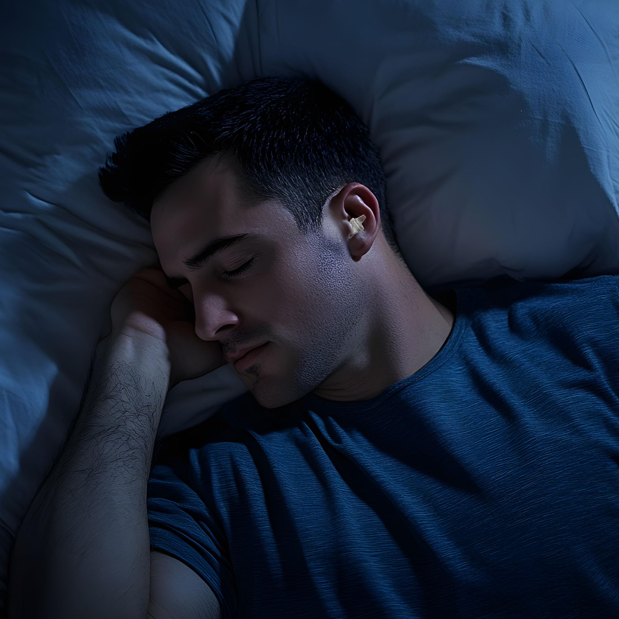 Eargasm All-Nighters noise-blocking insert shown for quiet study and sleep.