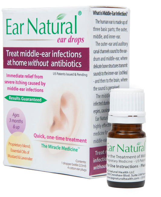 EarNatural ear drops bottle close-up for precise, mess-free application
