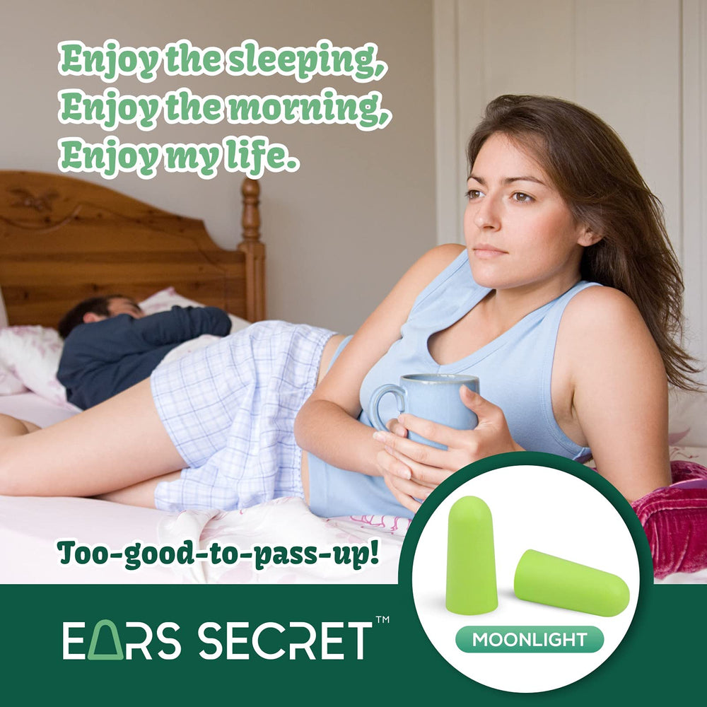 EARS SECRET Sunshine foam ear plugs for concerts with strong noise control.