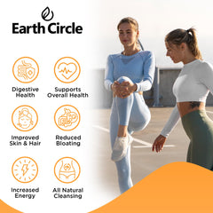Earth Circle Organics papaya seed capsules label emphasizing purity and enzyme content for digestion