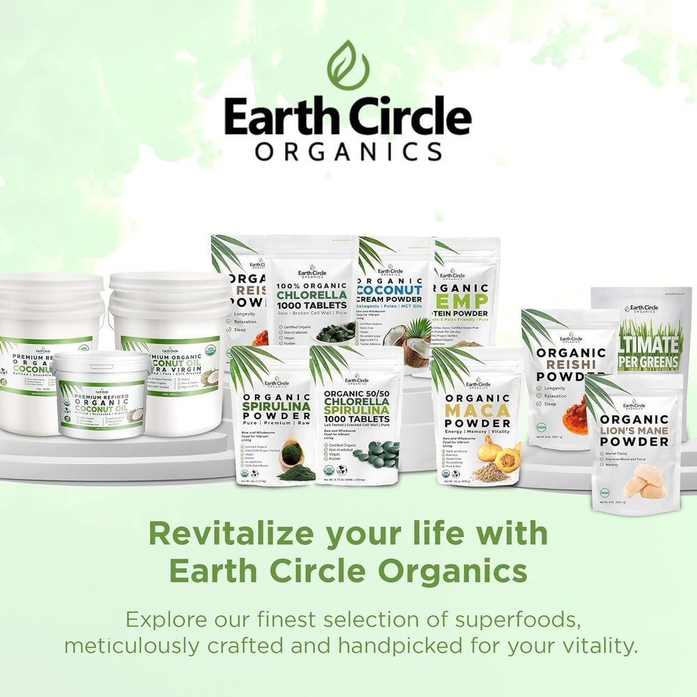 Earth Circle Organics sustainable farms chlorella image communicates responsible sourcing.