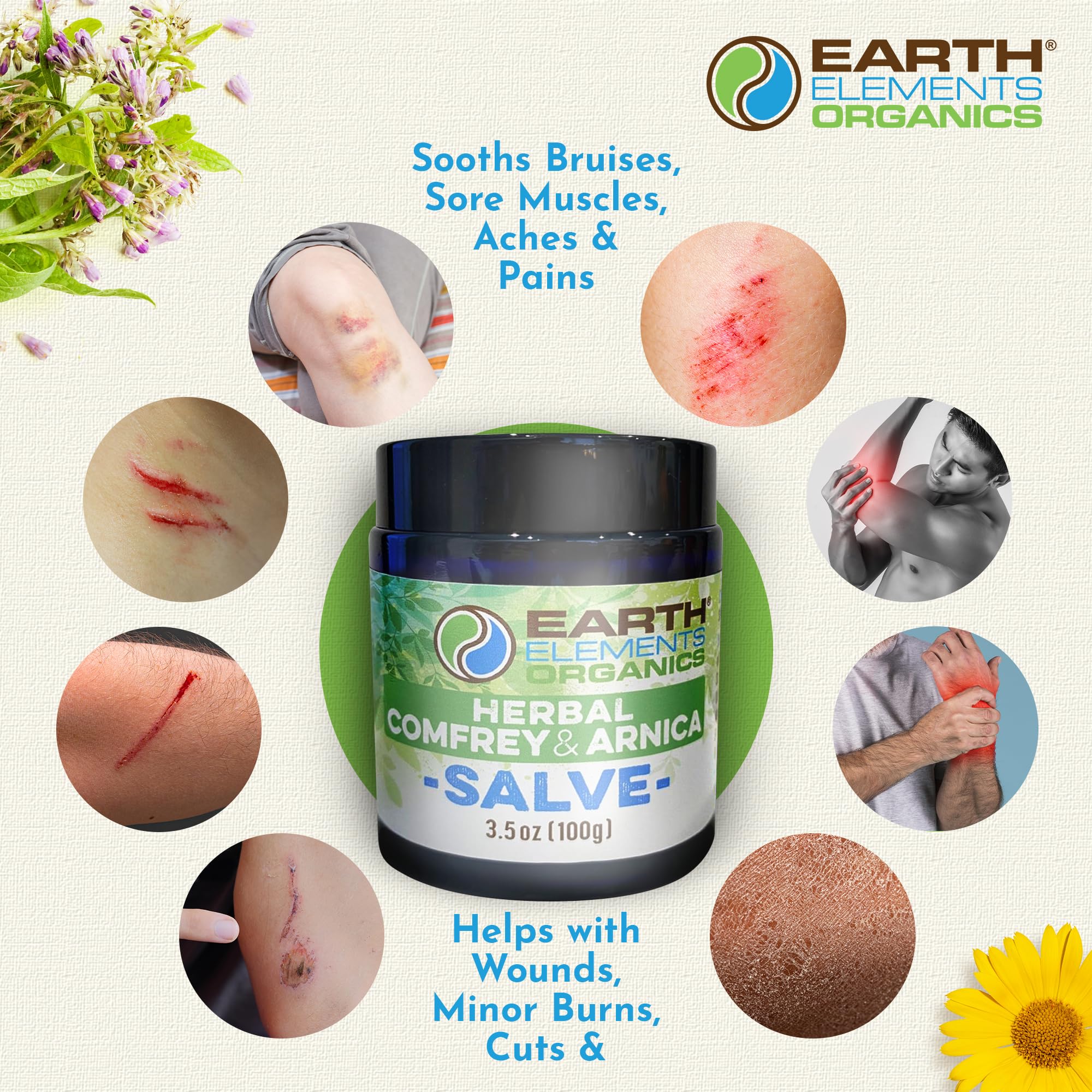 Earth Elements Organics beeswax-rich salve texture in view