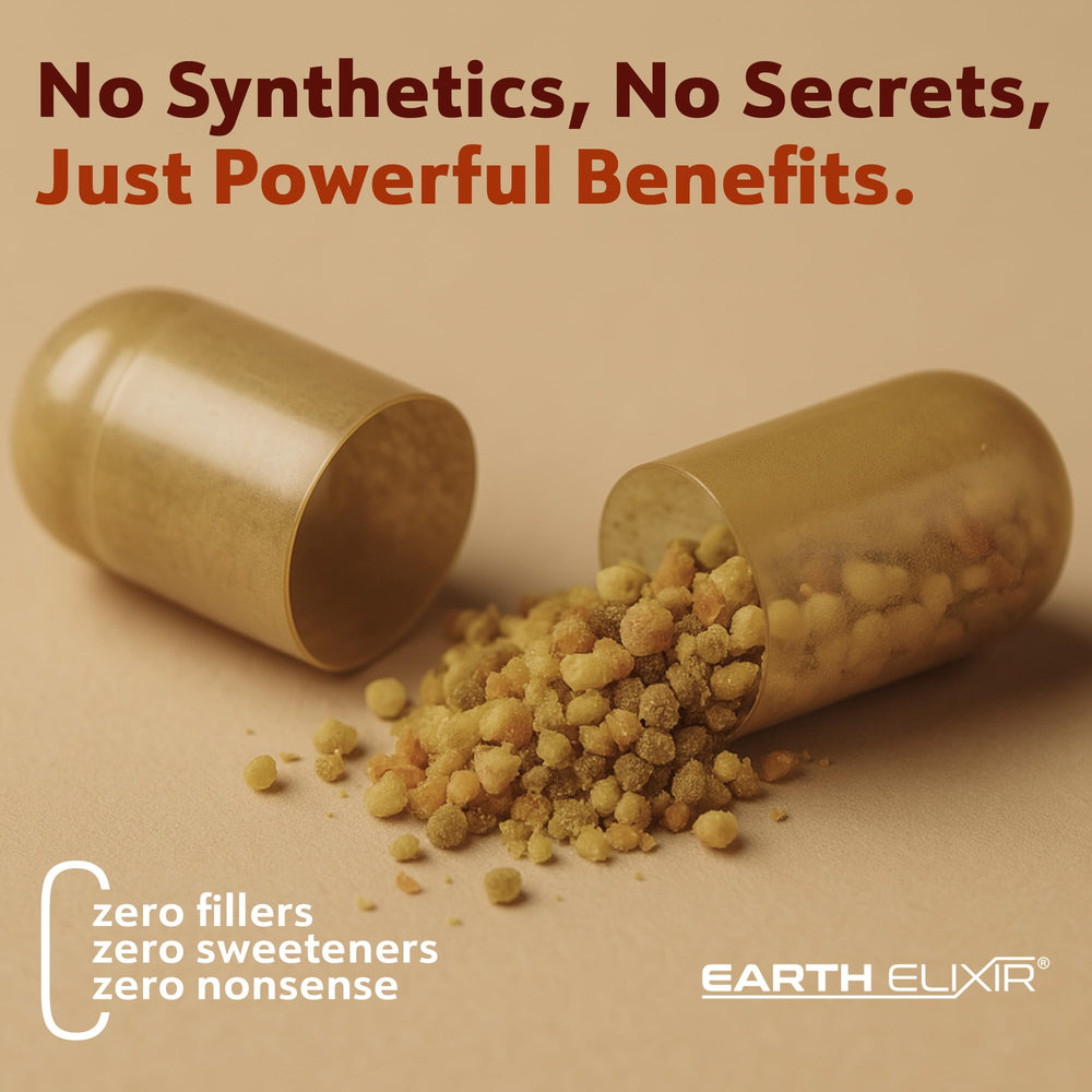 Earth Elixir ethically sourced bee blend icon highlights sustainability.