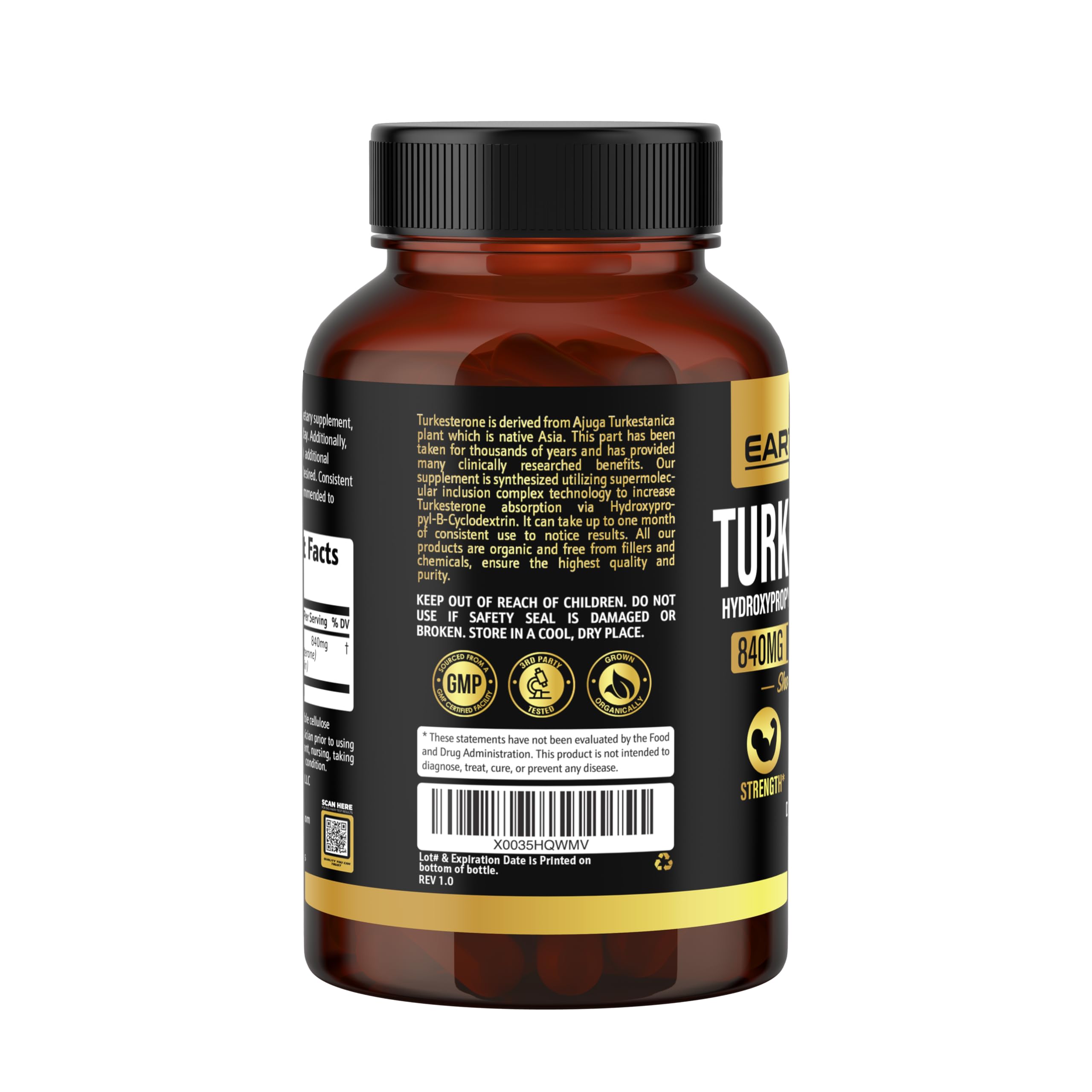 Earth Elixir Turkesterone in a workout scene suggesting consistent training support.