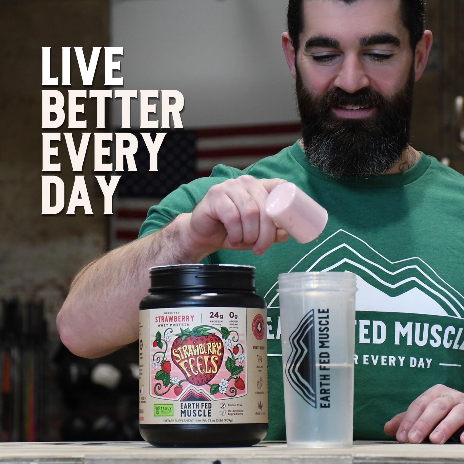 Earth Fed Muscle athlete workout scene: nutrition for performance-friendly training.