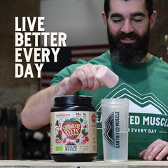 Earth Fed Muscle athlete workout scene: nutrition for performance-friendly training.