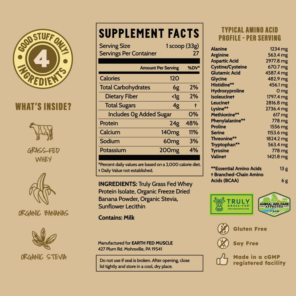 Earth Fed Muscle Go! Bananas pancake batter mix for protein-rich breakfasts.