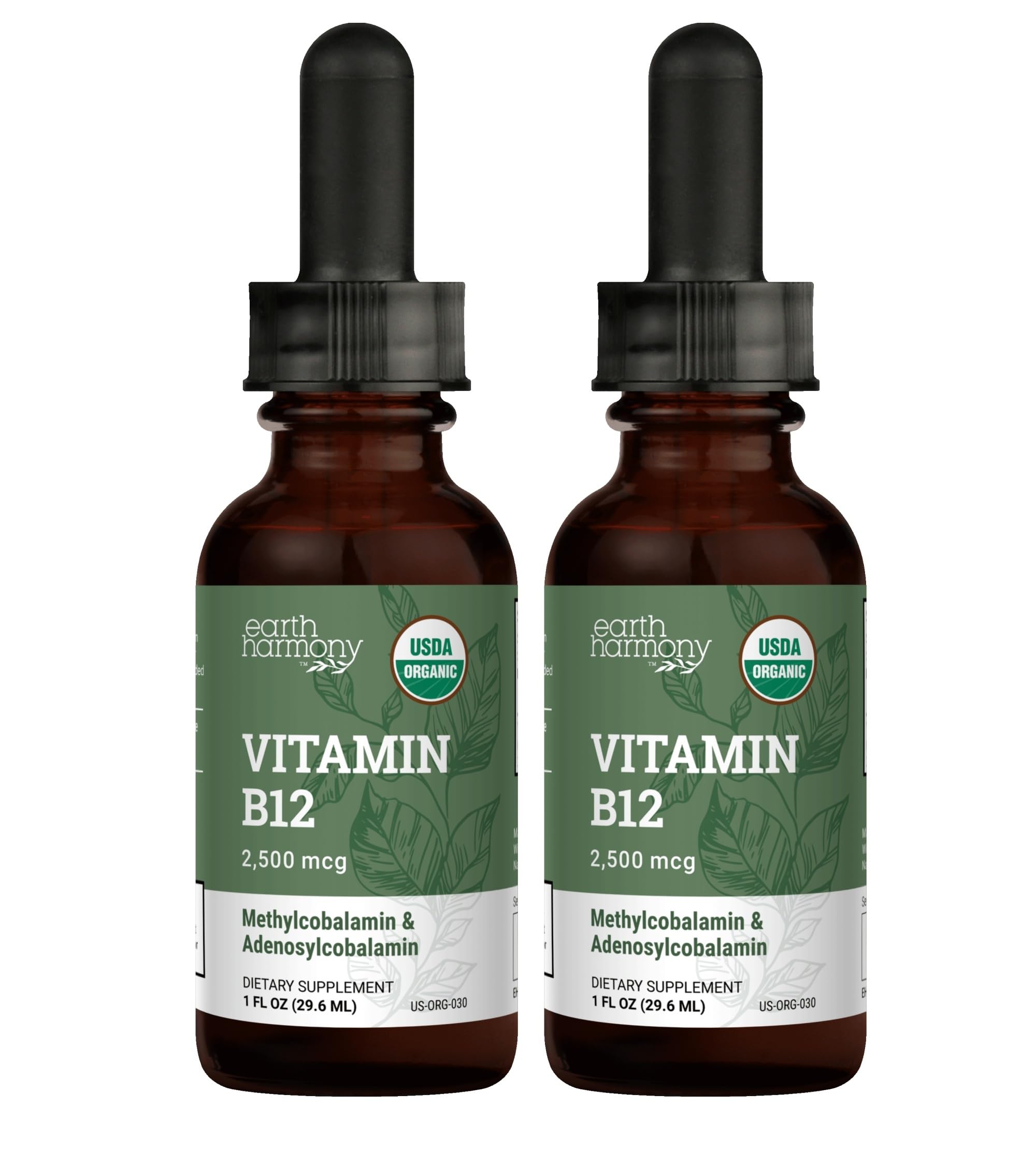 Earth Harmony Naturals B12 liquid drops bottle supports steady energy
