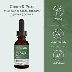 Earth Harmony Naturals vegan B12 liquid promotes energy and metabolism