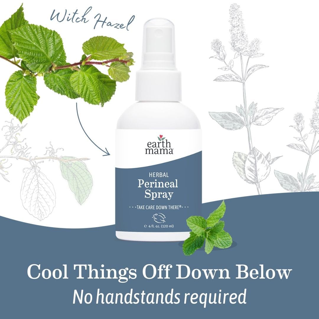 Earth Mama usage instructions for spray and balm