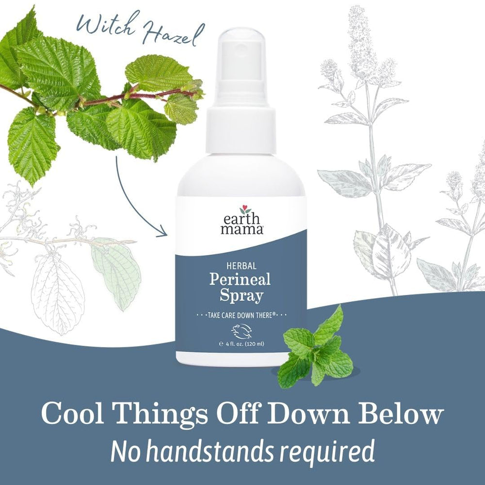 Earth Mama usage instructions for spray and balm