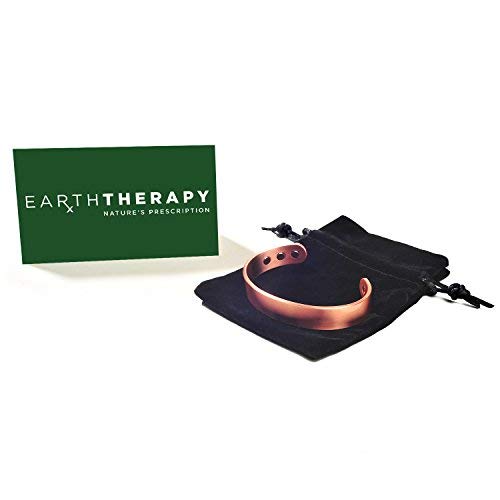 Earth Therapy adjustable cuff fits most wrists for comfortable wear.
