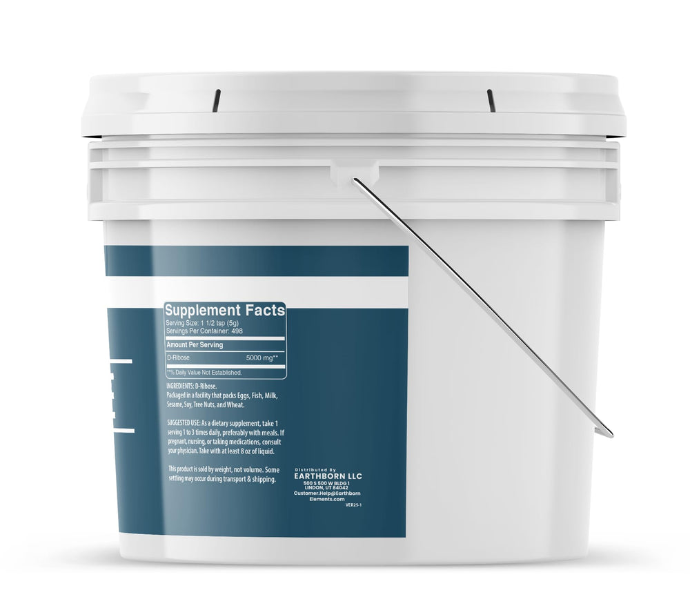 Earthborn Elements D-Ribose powder close-up showing fine texture