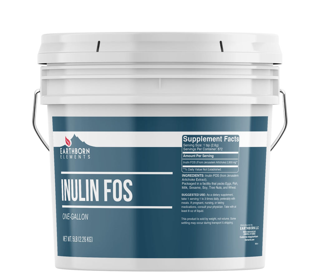 Earthborn Elements Inulin Powder 1 Gallon – smooth texture ideal for effortless mixing.