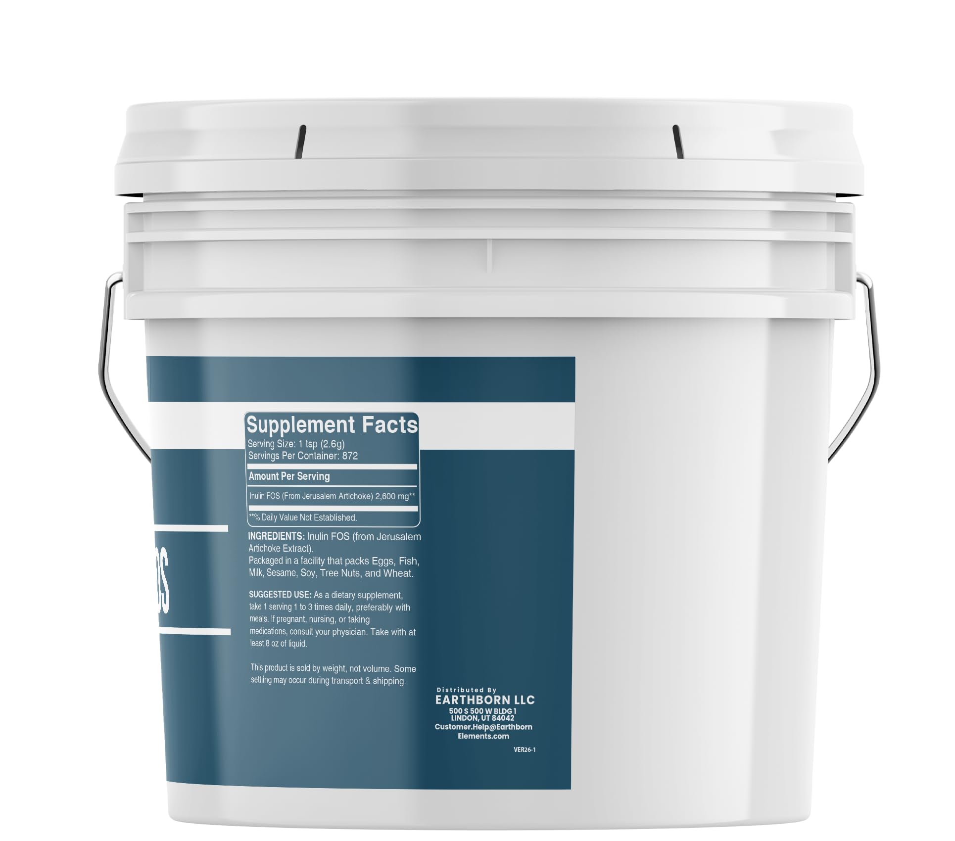 Earthborn Elements Inulin – pure undiluted formula ready for seamless blending.