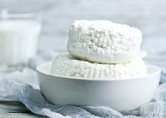 Earthborn Elements potassium bicarbonate bucket on a kitchen counter for easy access.
