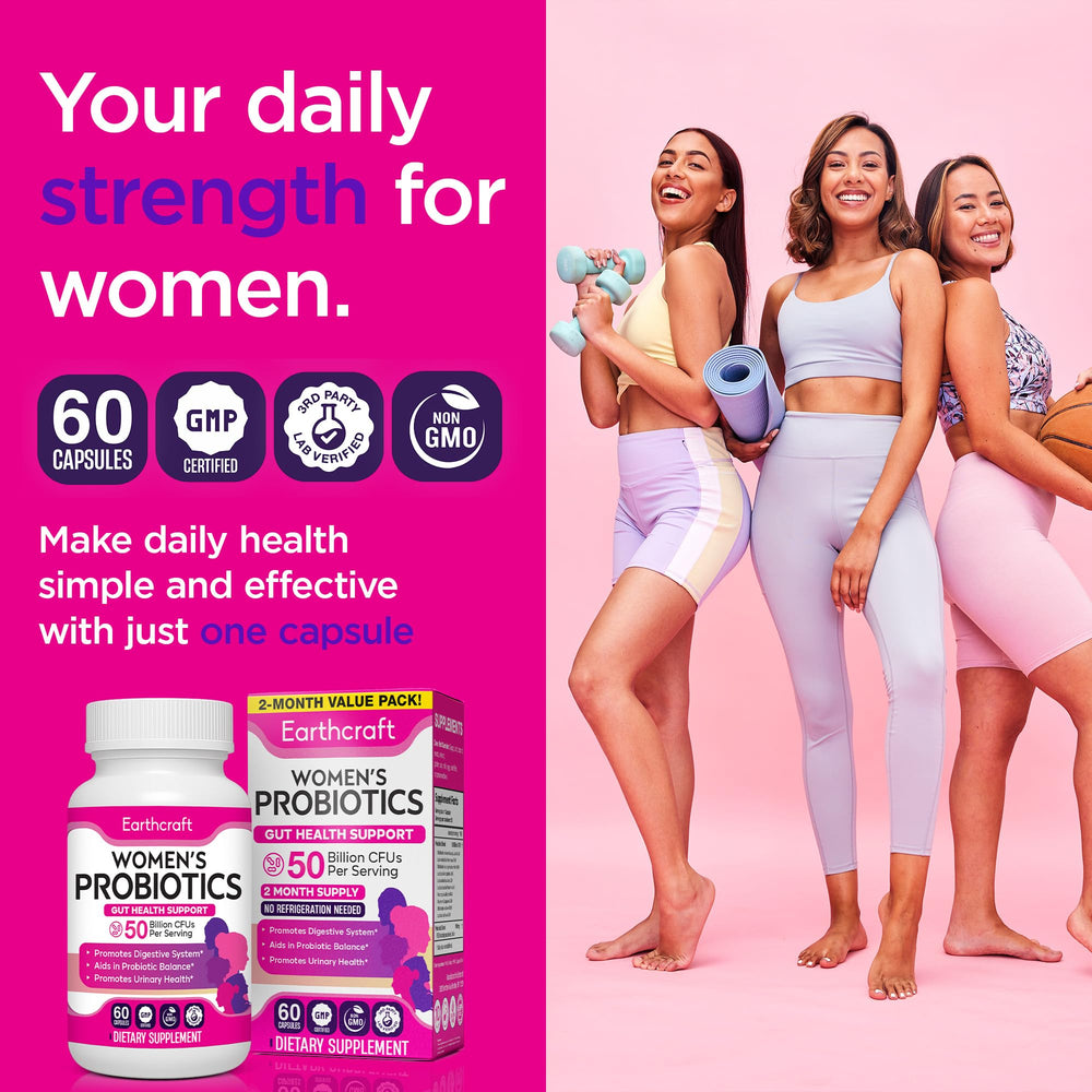 Earthcraft Probiotics bottle open to show daily capsules.
