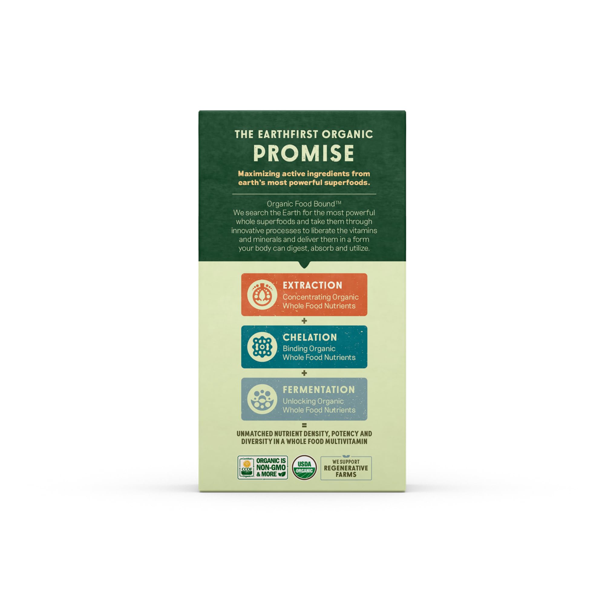 EarthFirst Organic Men's Multi caplets suggest heart health and circulation benefits.