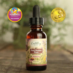 Earthley Wellness Feel Better Fast family-use scene suggests versatile relief options