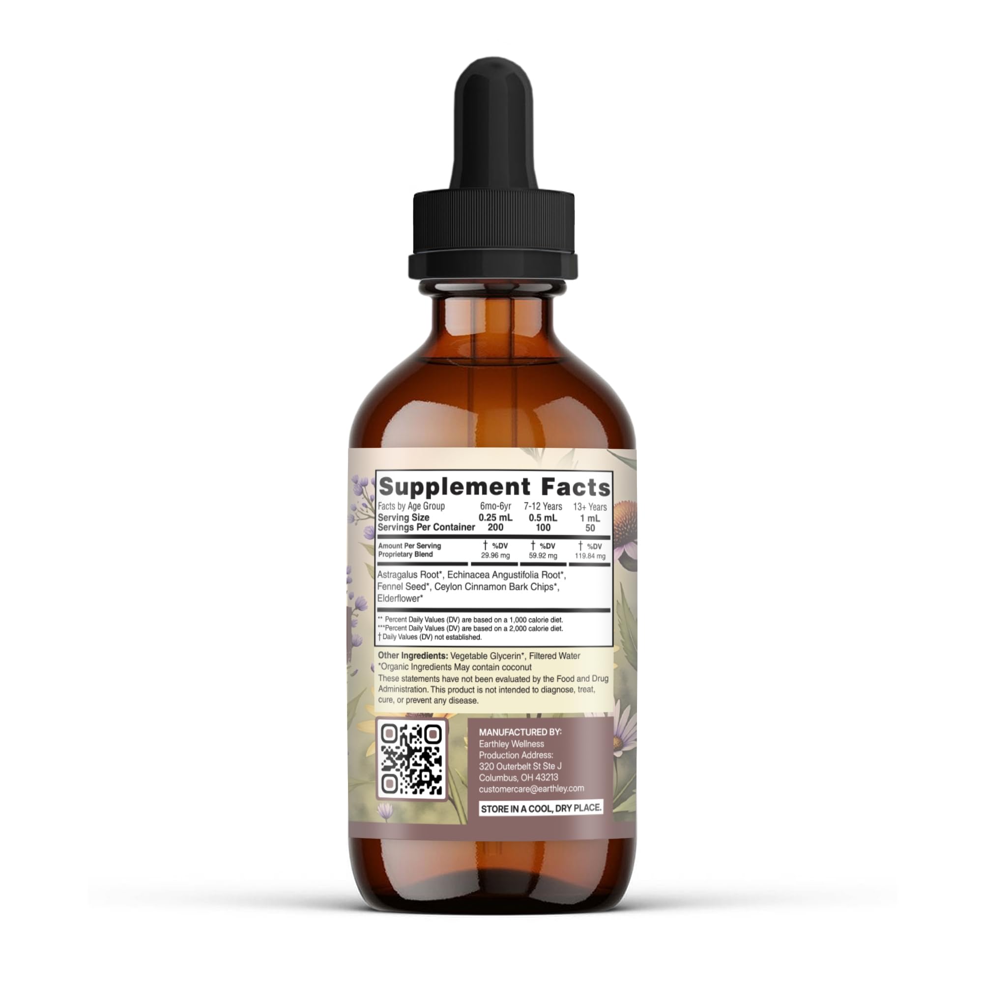 Earthley Wellness Feel Better Fast label shows clean ingredients for family-friendly use