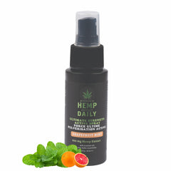 Earthly Body Hemp Daily Ultimate Strength spray bottle, ready for daily use.