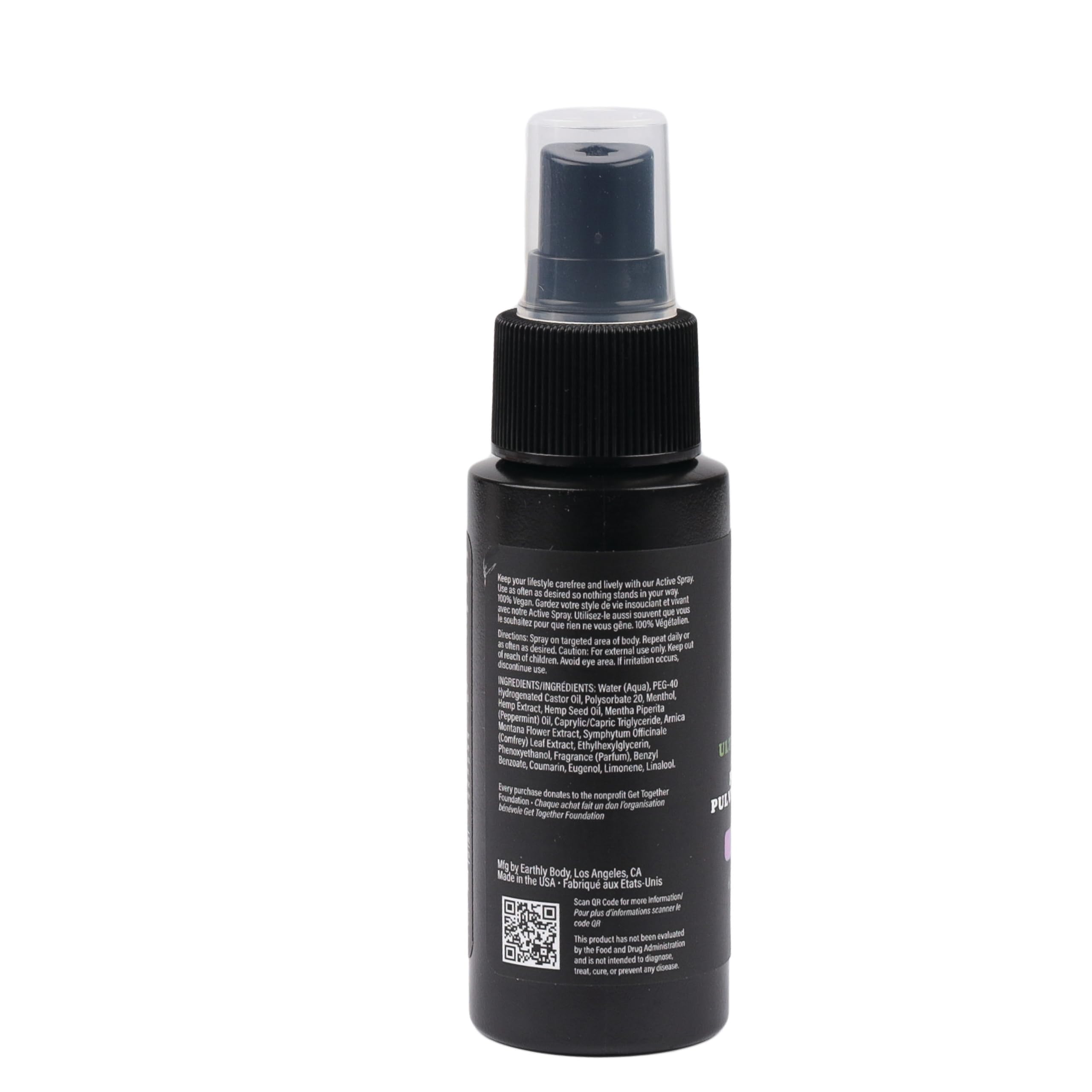 Gift-ready packaging of Earthly Body Hemp Daily Ultimate Strength Active Spray