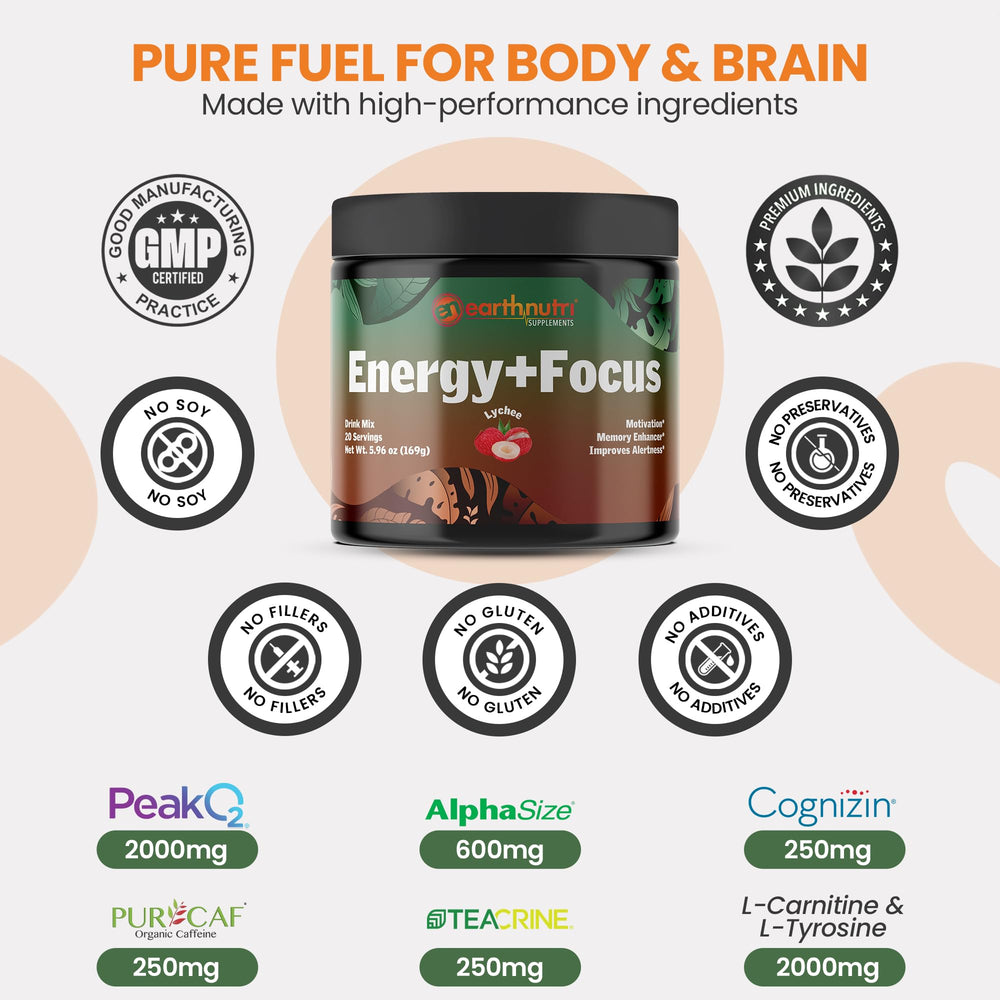 EarthNutri powder dissolving in water for a study or workout boost