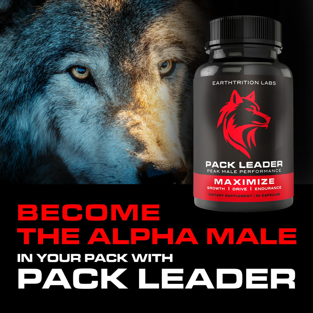 Earthtrition Labs Pack Leader gym scene highlighting strength and stamina benefits