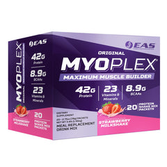 Experimental and Applied Sciences Myoplex strawberry milkshake packet ready for on-the-go protein.