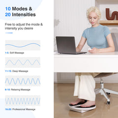 EaseZen EMS Foot Massager charging dock ready for extended use.