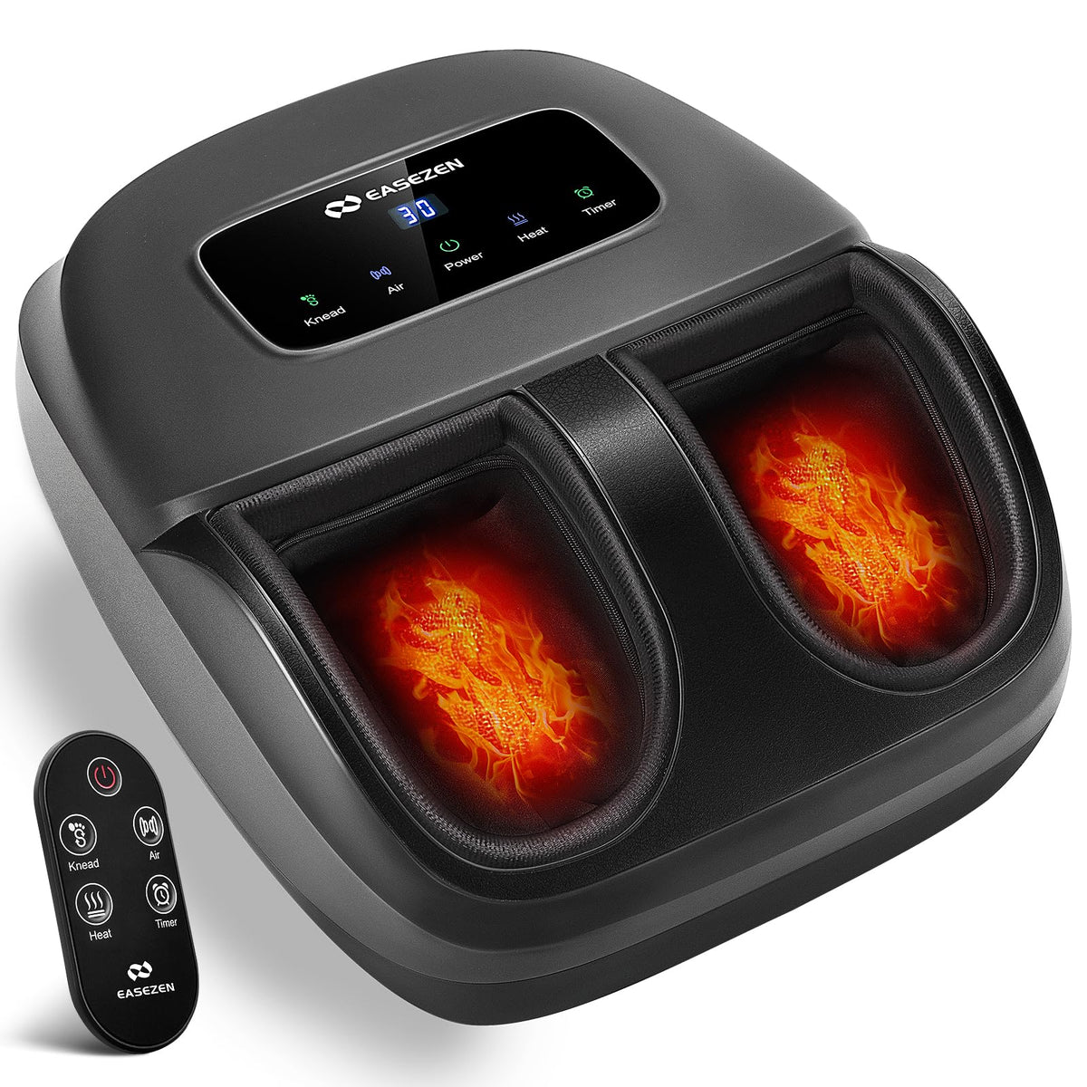 EaseZen Shiatsu foot massager remote control for easy adjustments during use