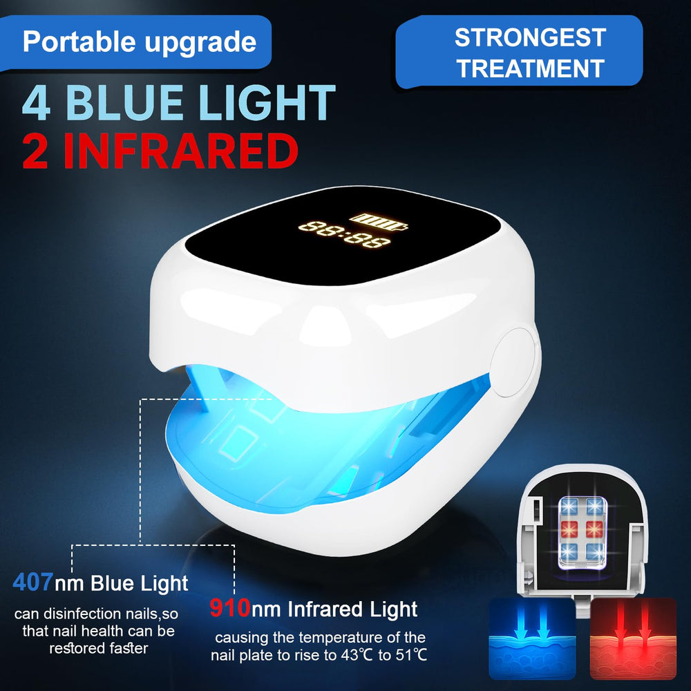 Easheal nail fungus laser device side view highlights portable home treatment design