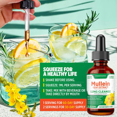 Easment Mullein Drops bottle in hand for portable daily use