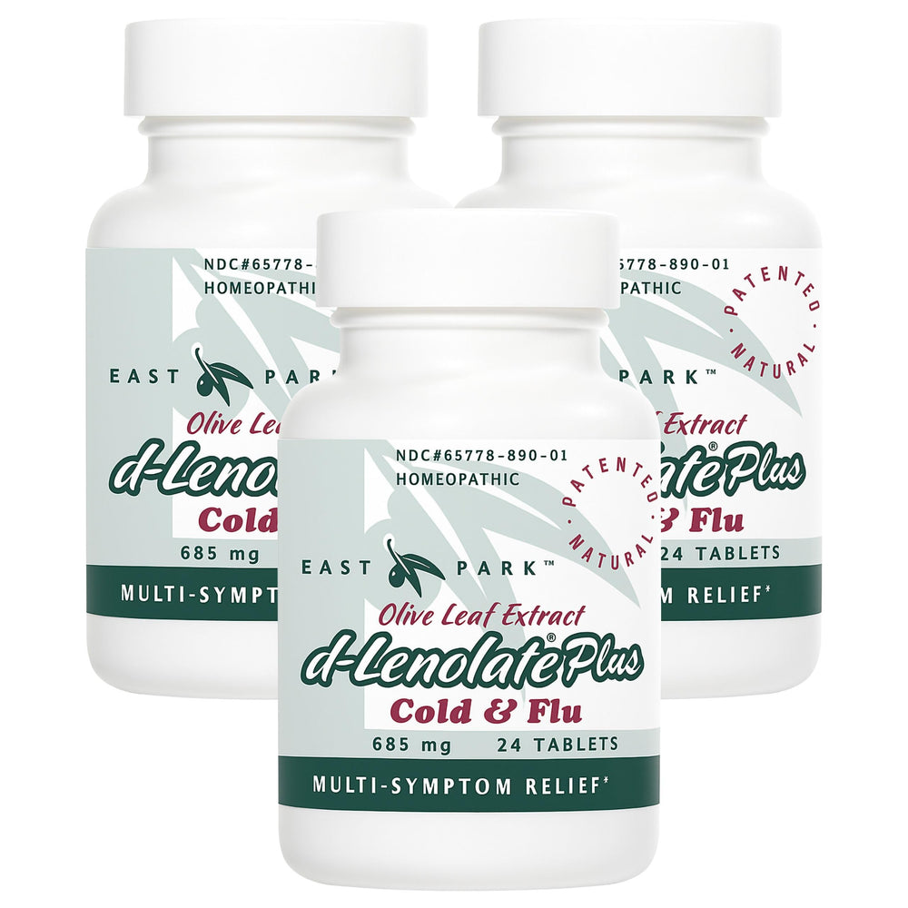 East Park D-Lenolate Plus bottle with pour, suggesting quick, family-friendly relief