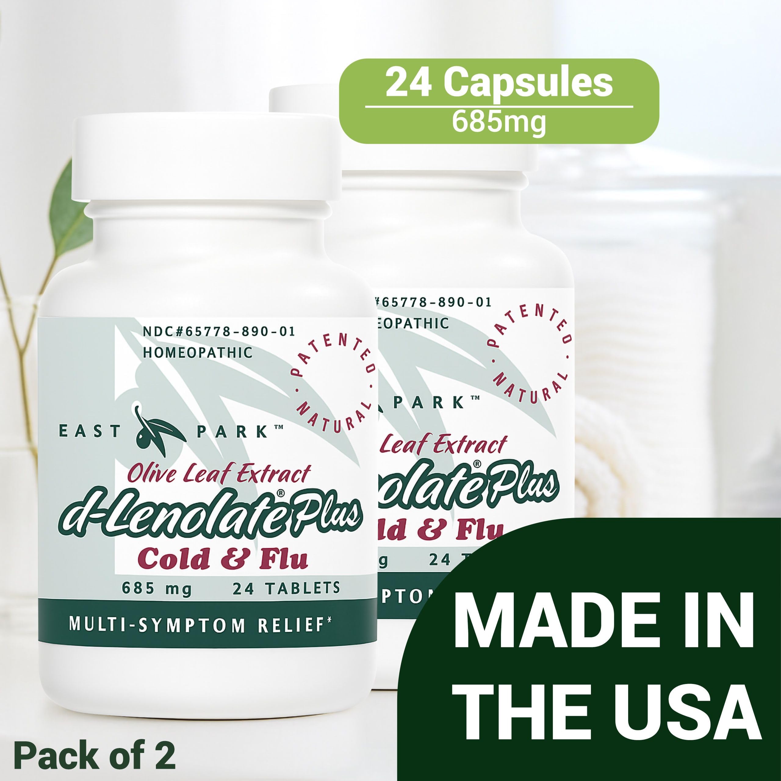 East Park D-Lenolate Plus neem leaf extract highlight for natural defense.