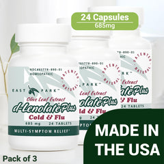 East Park D-Lenolate Plus non-GMO seal on box