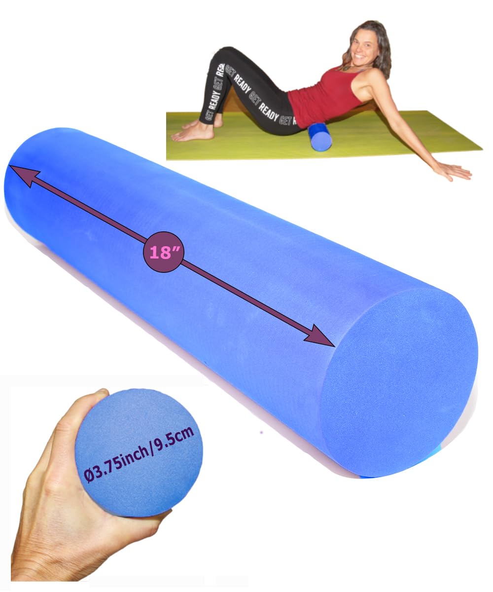 EasY FoxY ToY foam roller supports back and shoulders for at-home relief.