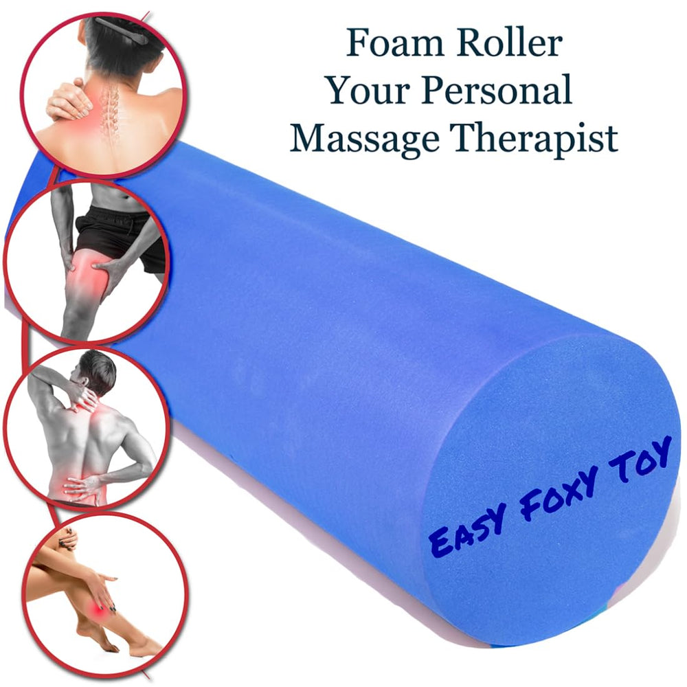 EasY FoxY ToY foam roller doubles as a spine-stretching tool.