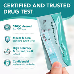 Easy@Home instruction card detailing simple steps for private home testing.