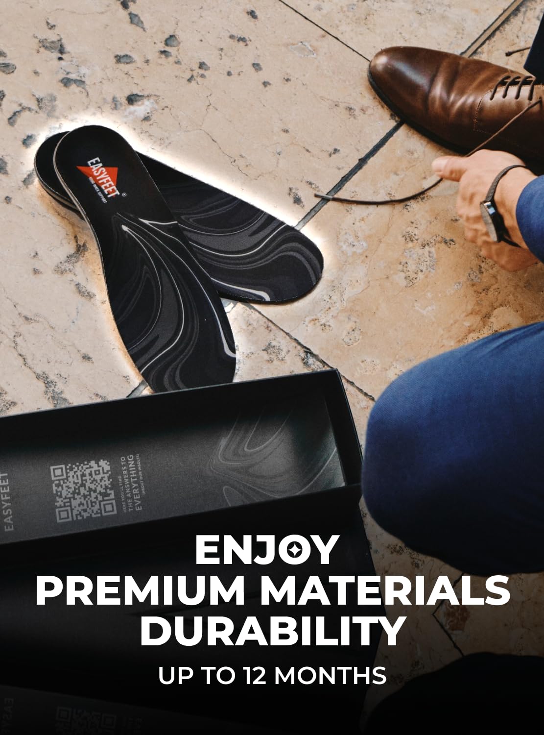 EasyFEET all-day dryness breathable layer keeps feet fresh
